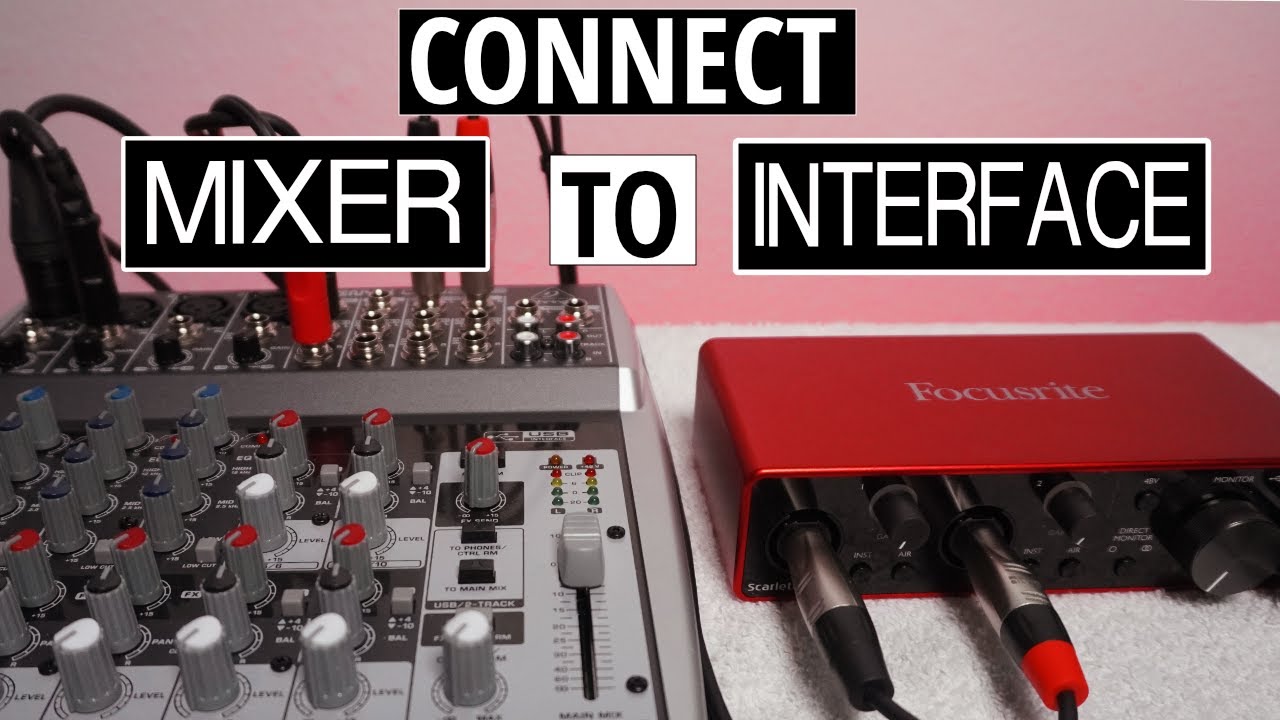 connect audio interface to mixer