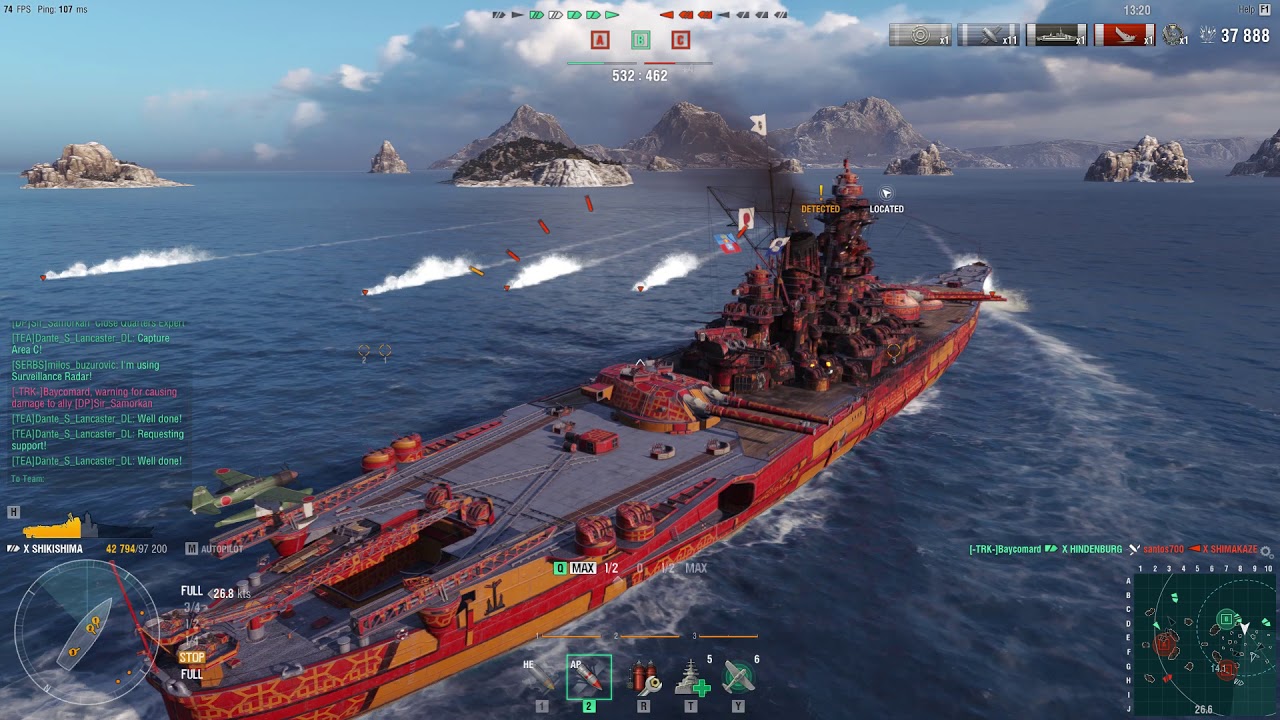 World of Warships - Ranked Battles with Shikishima Gameplay Max ...